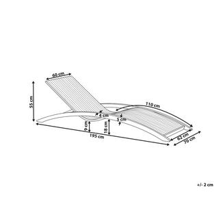 Beliani Lettino Prendisole en Legno di larice Moderno TANARO  