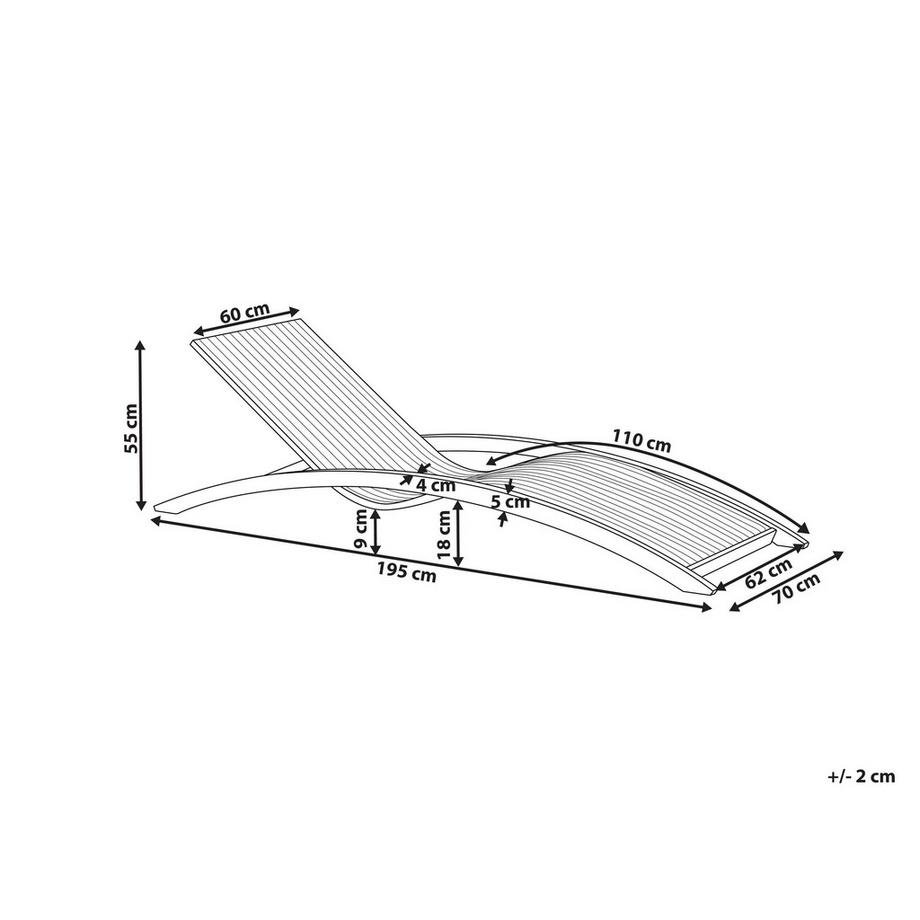 Beliani Transat en Bois de larix Moderne TANARO  