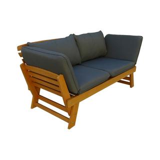 Contini 2er Sofa mit Kissen anthrazit Eucalyptus  