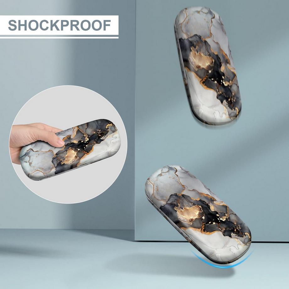 Only-bags.store  Tragbares Hartschalen-Brillenetui mit Brillenputztuch - Etui für Brillen und Sonnenbrillen 