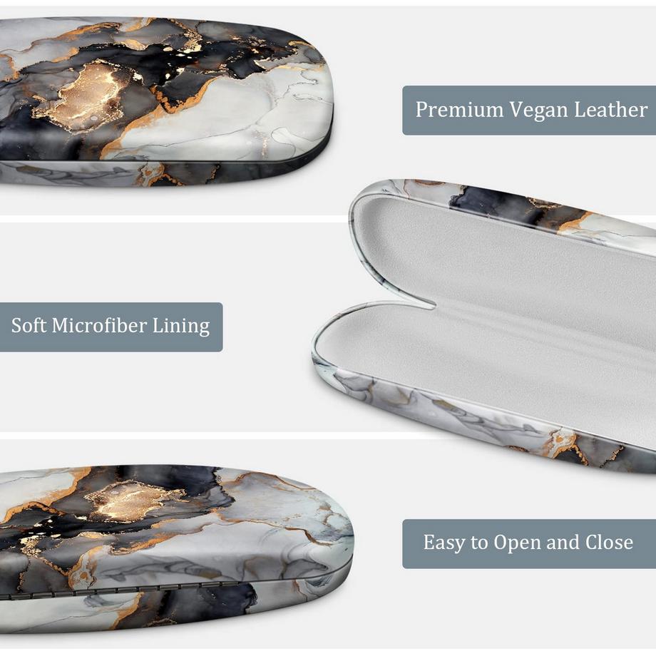 Only-bags.store  Tragbares Hartschalen-Brillenetui mit Brillenputztuch - Etui für Brillen und Sonnenbrillen 