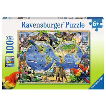 Puzzle Tierisch um die Welt (100XXL)