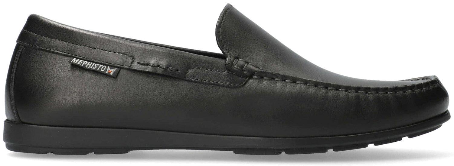 Image of Algoras - Leder Mokassin Herren Schwarz 41