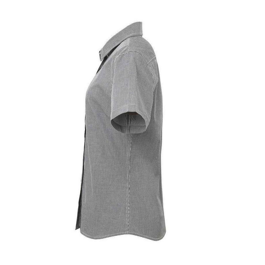 PREMIER Camicia a Maniche Corte Button Down a Micro Quadri  