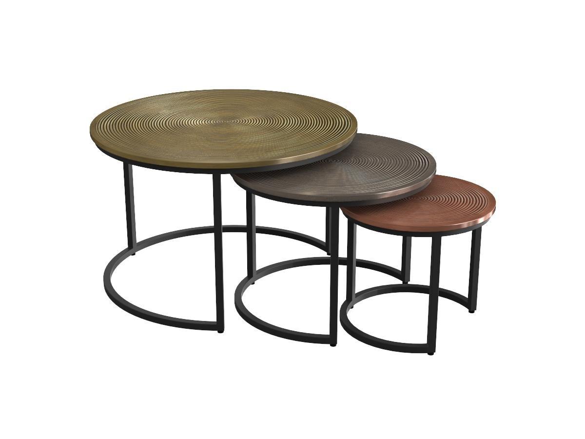 Image of Couchtisch Stahl Gold Kupfer Silberfarben CANDEUR Couchtisch Stahl Gold Kupfer Silberfarben CANDEUR