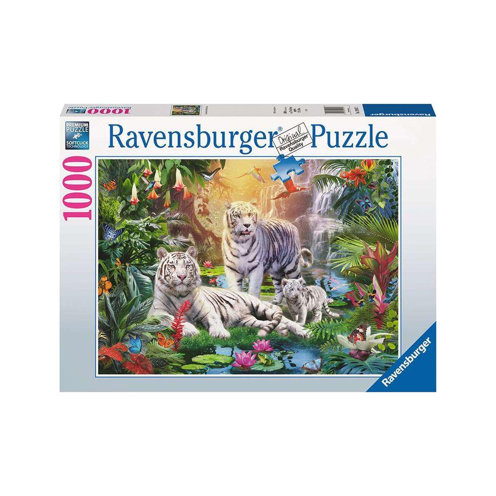 Image of Puzzle Familie der Weissen Tiger