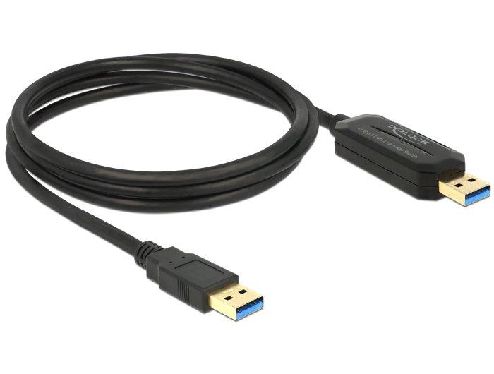 DeLock  1.5m, USB 3.0-A - USB 3.0-A câble USB 1,5 m USB 3.2 Gen 1 (3.1 Gen 1) USB A Noir 