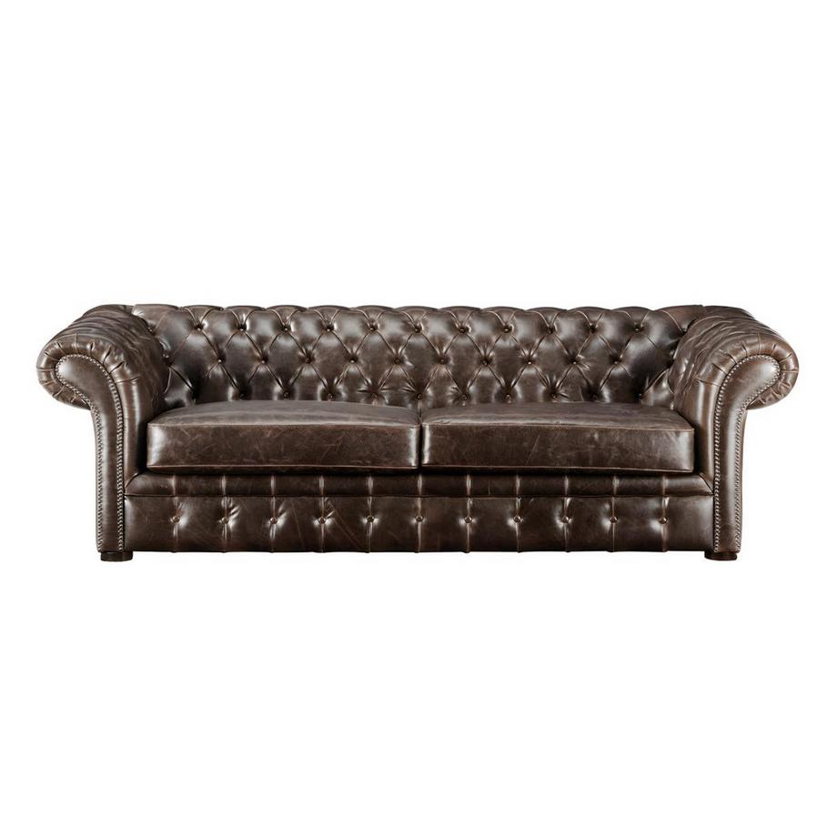 Vente-unique Chesterfield Garnitur 3+1 CLOTAIRE Vintage Leder  