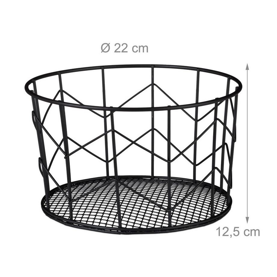 B2X Cestino rotondo in filo metallico  