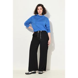 Ulla Popken  Pantalon cargo jambe droite, poches cargo et taille élastique 