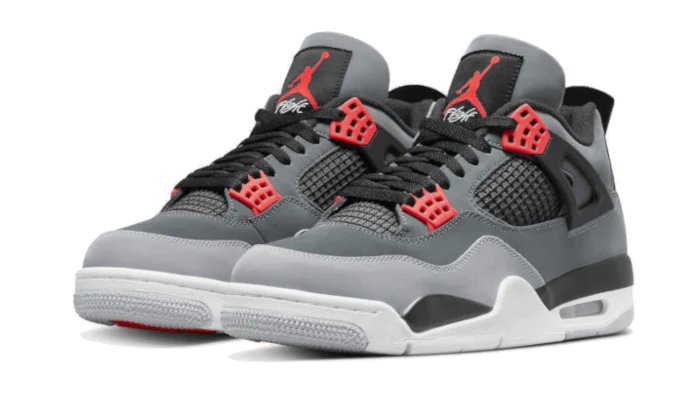 Image of Air Jordan 4 Infrared (2022) Damen Mediumgrau 43