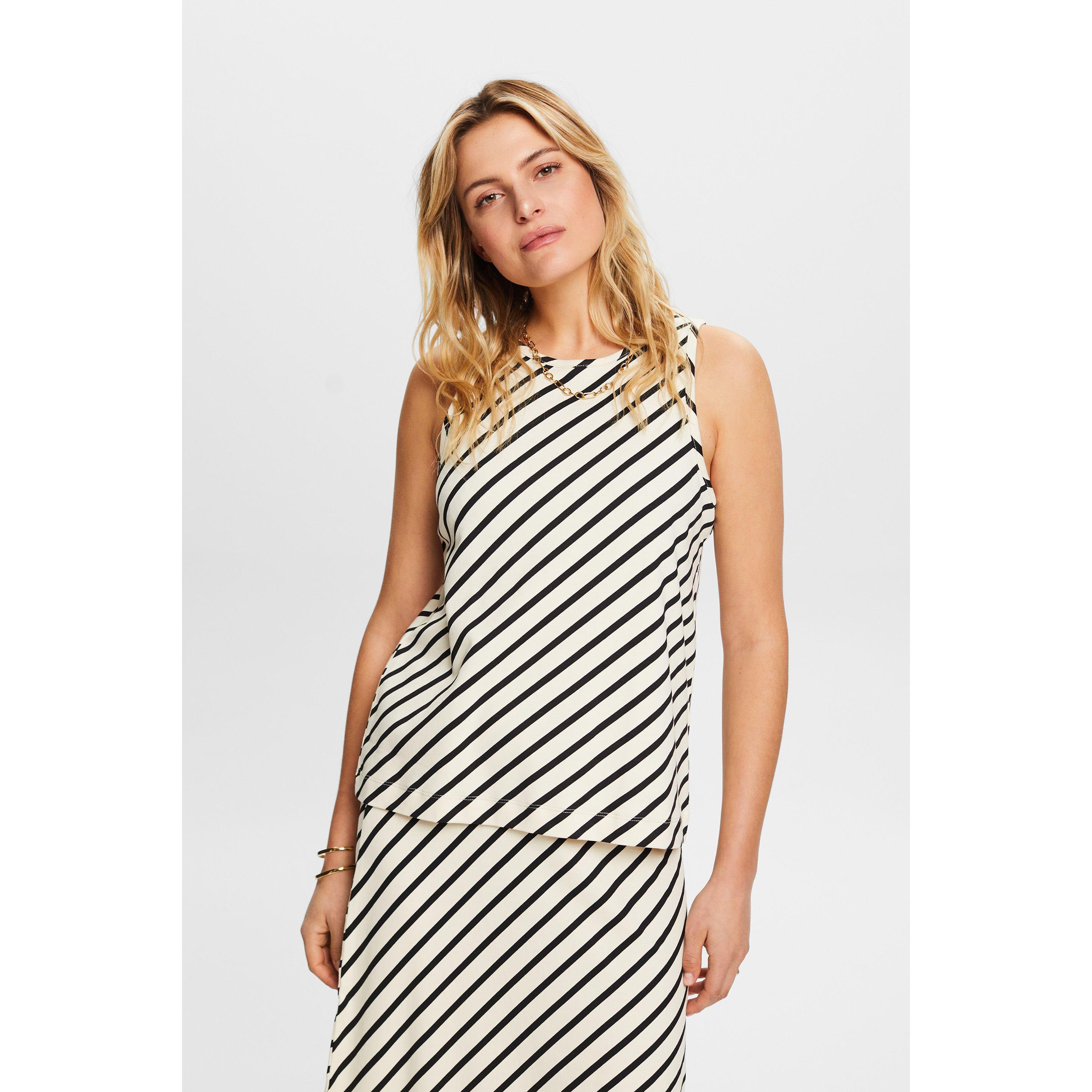 ESPRIT F_shape Canotta Senza Maniche a Righe  