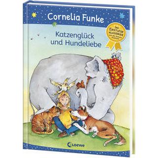 Katzenglück und Hundeliebe Funke, Cornelia; Loewe Erstes Selberlesen (Hrsg.); Funke, Cornelia (Illustrationen) Gebundene Ausgabe 