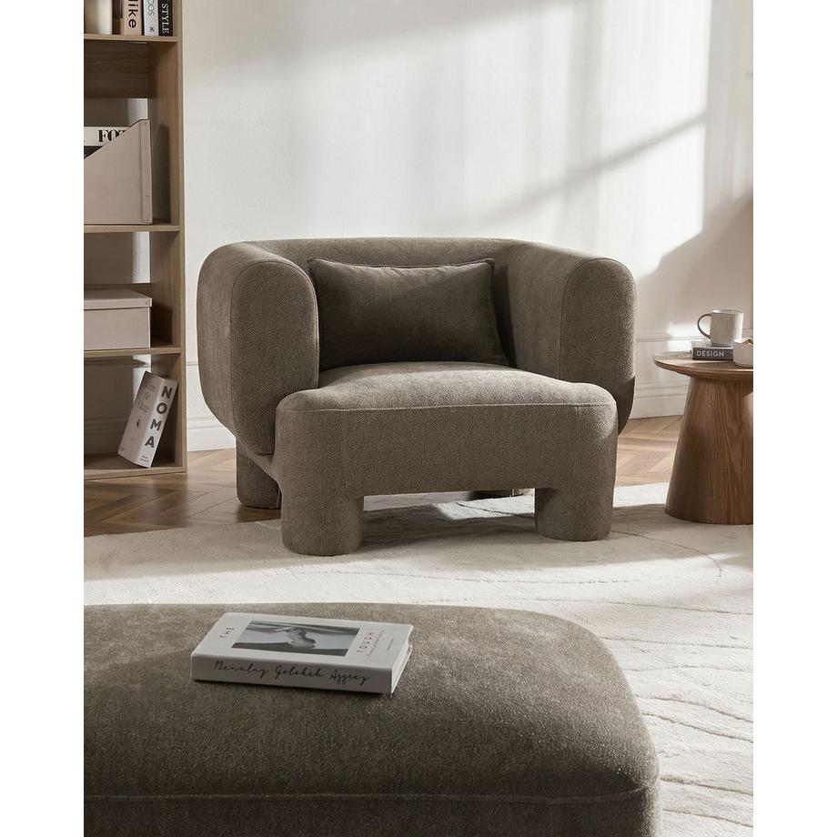 Beliani Fauteuil en Tissu Rétro HOGBO  