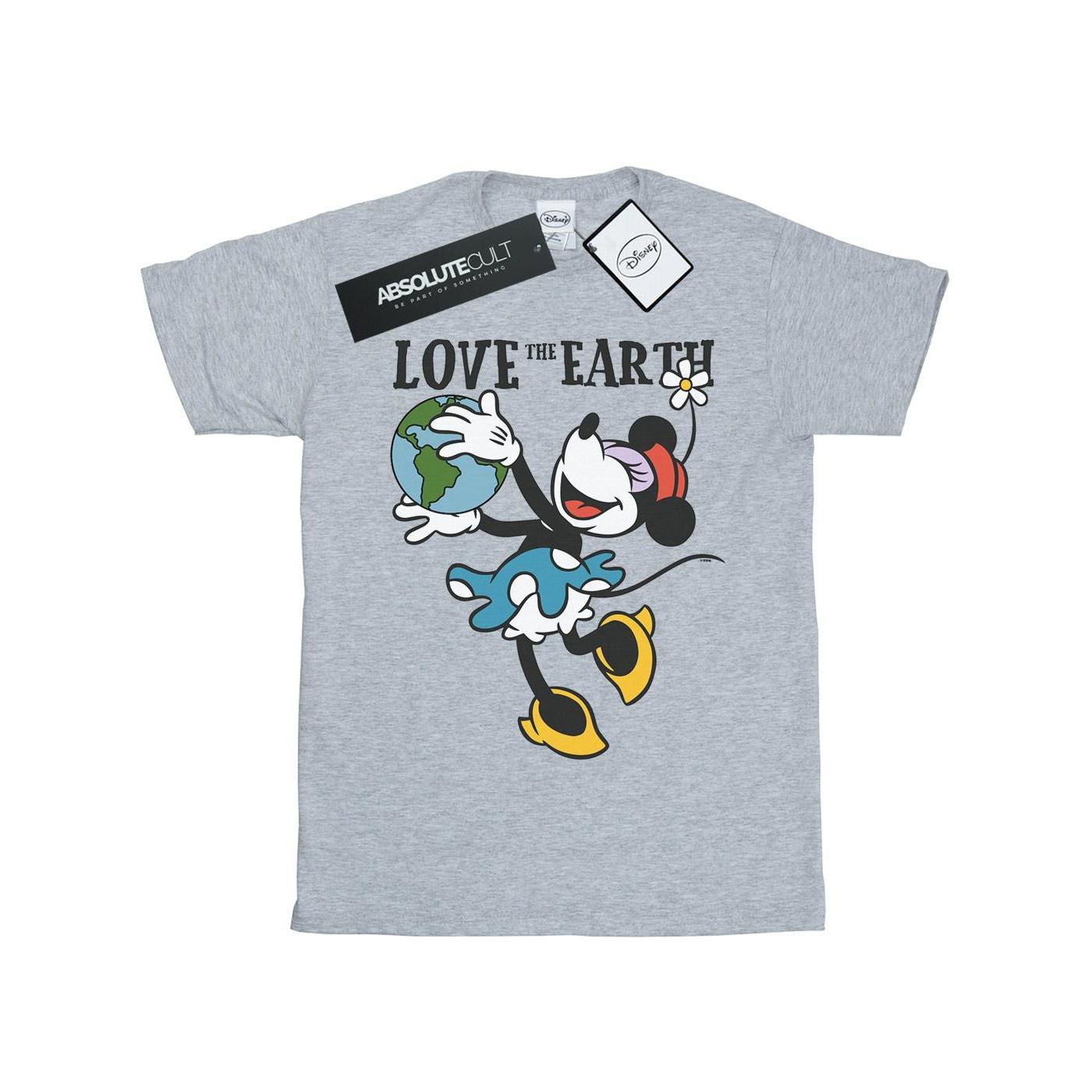Image of Mickey Mouse Love The Earth Tshirt Mädchen Grau 128