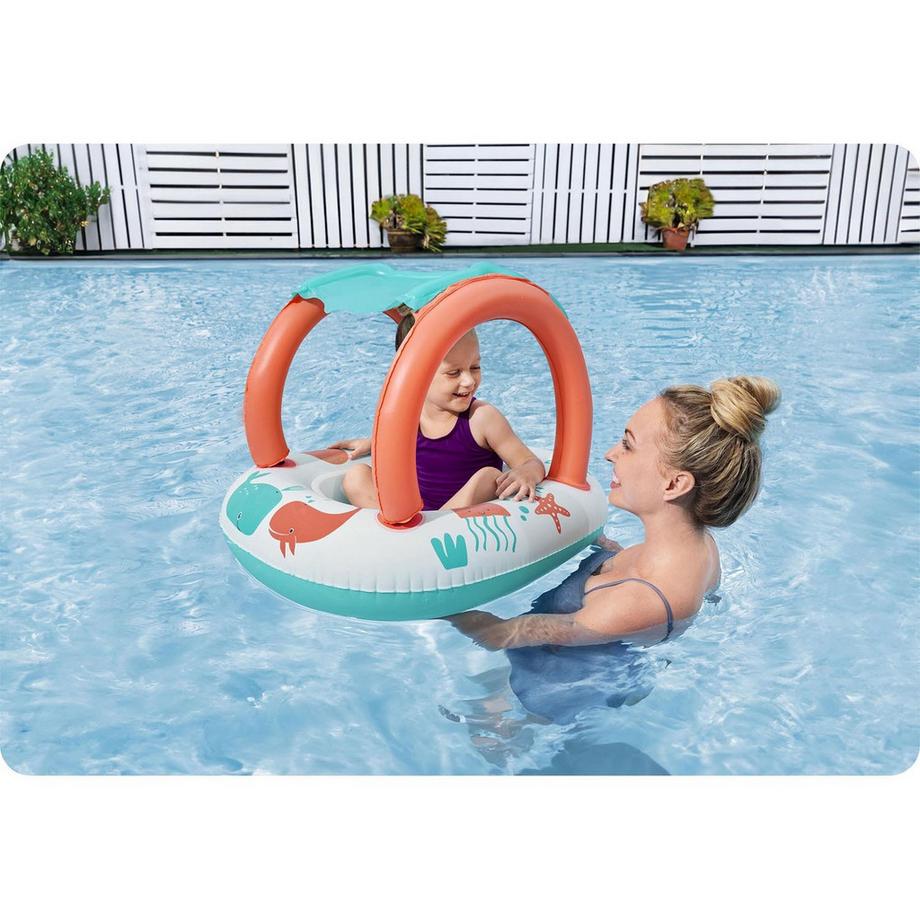 B2X  Pontile gonfiabile per bambini con tetto per nuotare Bestway 