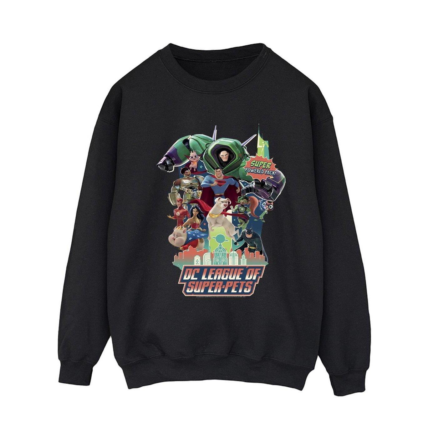 Image of Dc League Of Superpets Super Powered Pack Sweatshirt Damen Schwarz M