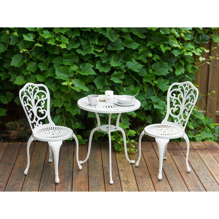 Beliani Outdoor Bistrotisch aus Aluminium Retro DASCIO  