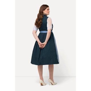 Ulla Popken Dirndl Boutons Décoratifs Col Montant Sans Manches  