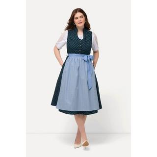 Ulla Popken Dirndl Boutons Décoratifs Col Montant Sans Manches  