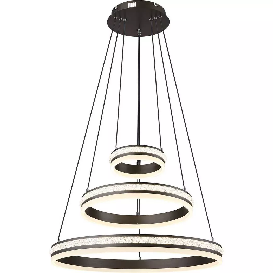 mutoni light – Hängeleuchte Grouni Metall titanfarben LED 60, One Size