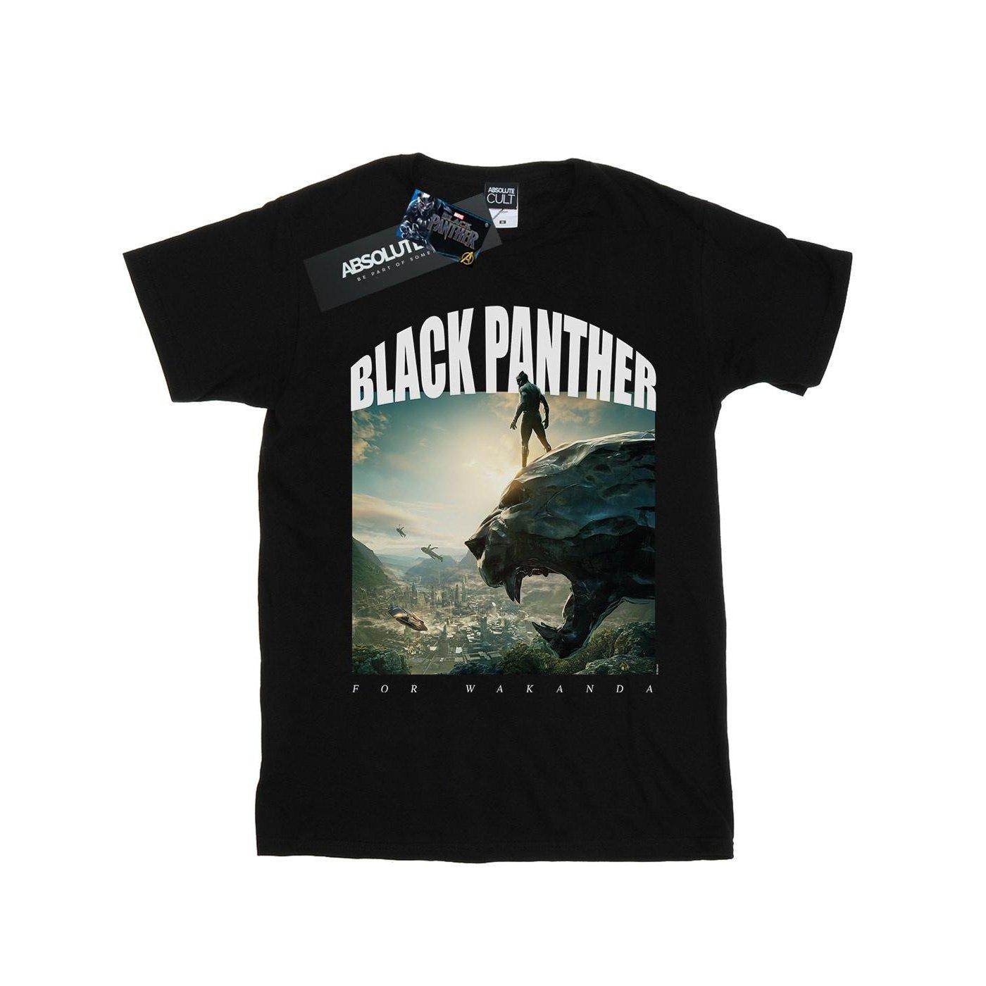 Image of Black Panther For Wakanda Tshirt Damen Schwarz L