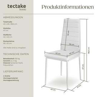 Tectake Esszimmerstühle Kunstleder  