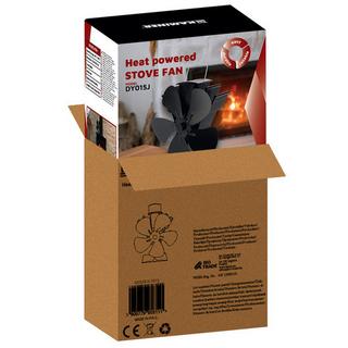 Northio Ventilateur de cheminée à 5 pales alimenté par la chaleur  