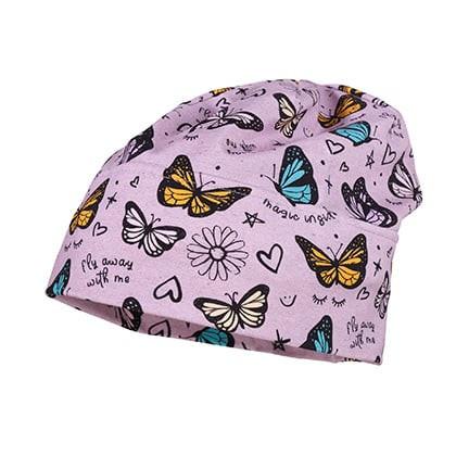 Image of Kinder Übergangsmütze Schmetterling Uv 50+ Mädchen Pink 49