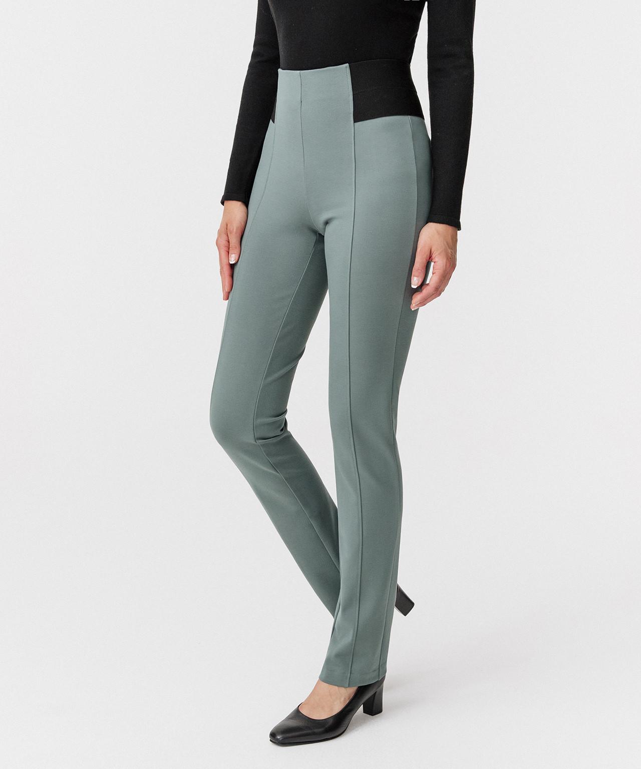 Image of Hose Aus Bequemem Milano-strick. Damen Grün 38