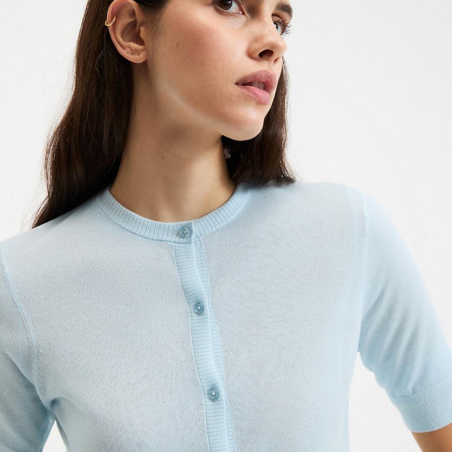 La Redoute Collections Cardigan Corto Maniche Corte Girocollo  