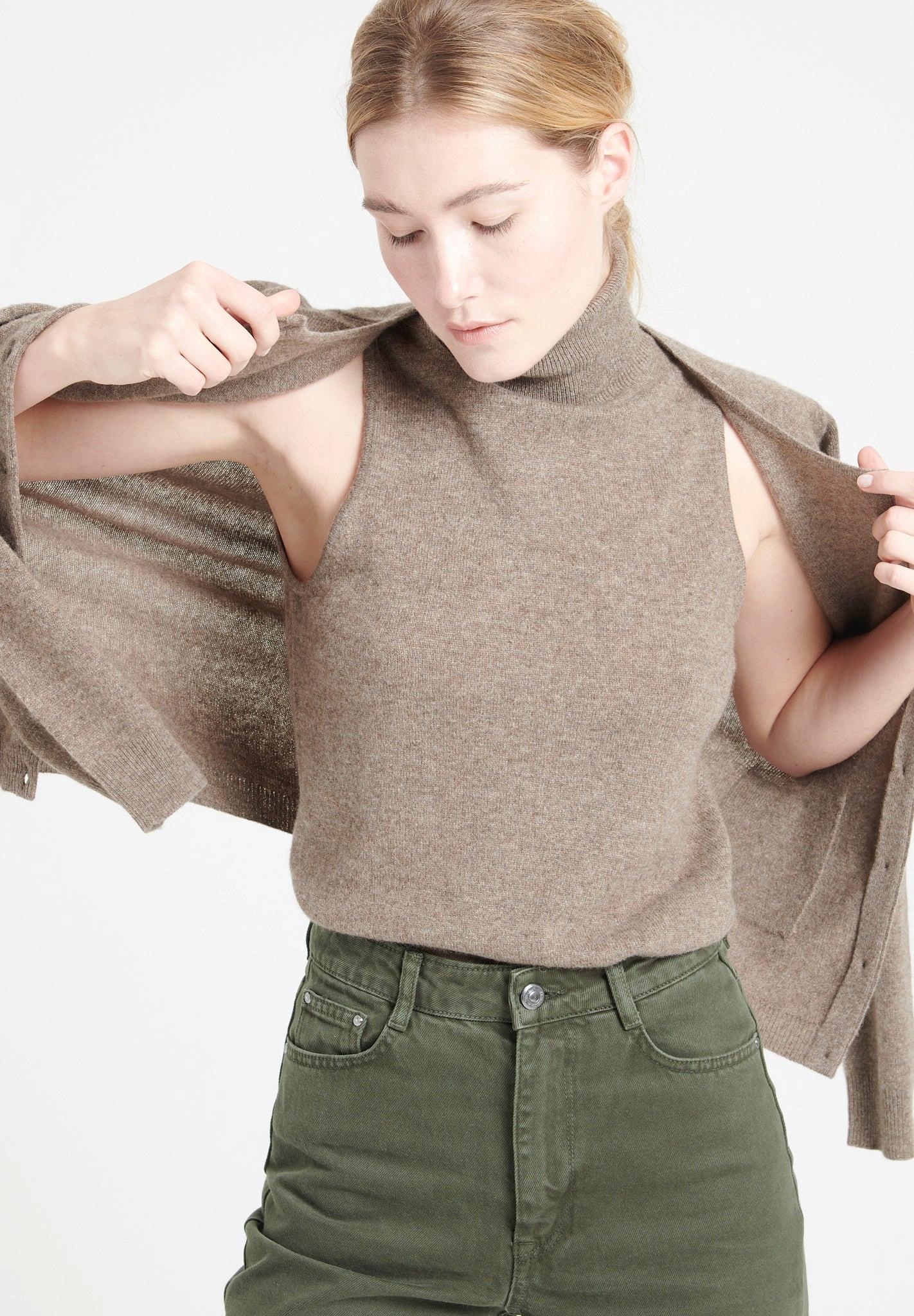 Studio Cashmere8 LILLY 13 Ärmelloser Rollkragenpullover  