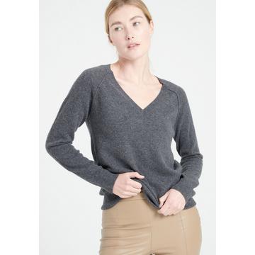 LILLY 6 Pullover mit V-Ausschnitt - 100% Kaschmir