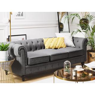 Beliani Canapé 3 places en Polyester Glamour CHESTERFIELD  