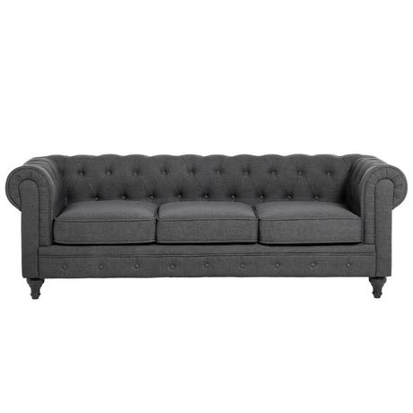 Beliani 3 Sitzer Sofa aus Polyester Glamourös CHESTERFIELD  