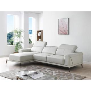 Vente-unique Ecksofa - Büffelleder - Ecke links - Beige - ANDOR  