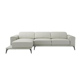 Vente-unique Ecksofa - Büffelleder - Ecke links - Beige - ANDOR  