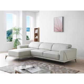 Vente-unique Ecksofa - Büffelleder - Ecke links - Beige - ANDOR  