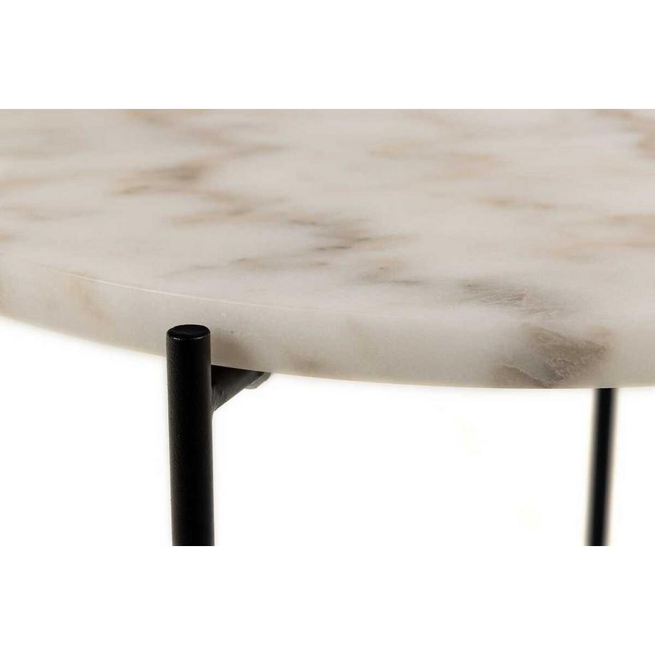 mutoni Table d'appoint Léon marbre blanc 42  