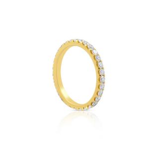 MUAU Schmuck  Mémoire Ring Diamant 1.00ct. Gelbgold 750 