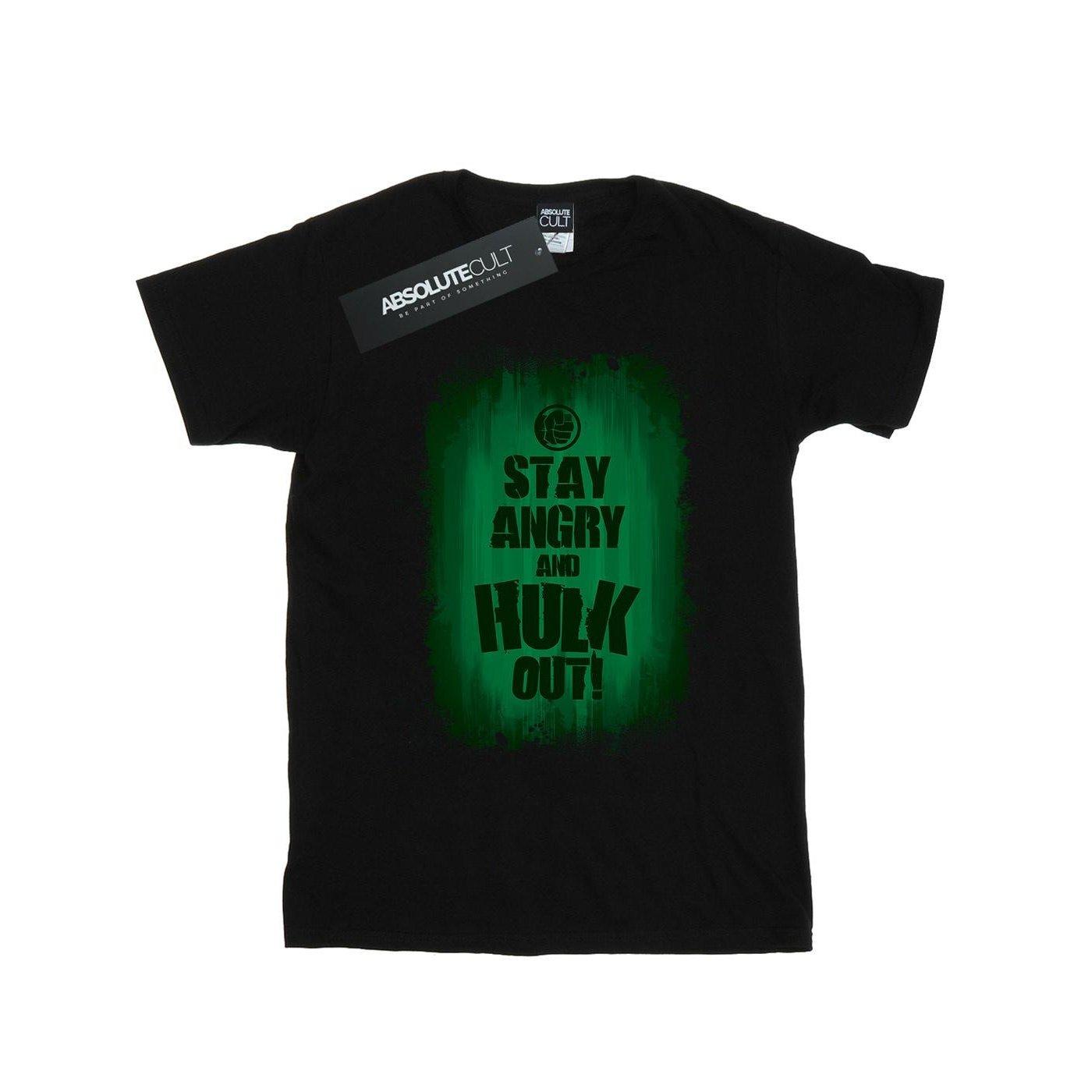 Image of Hulk Stay Angry Tshirt Damen Schwarz XL