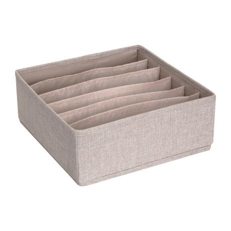 Bigso Box of Sweden SOFT Organizer Beige   6 Fächer breit  