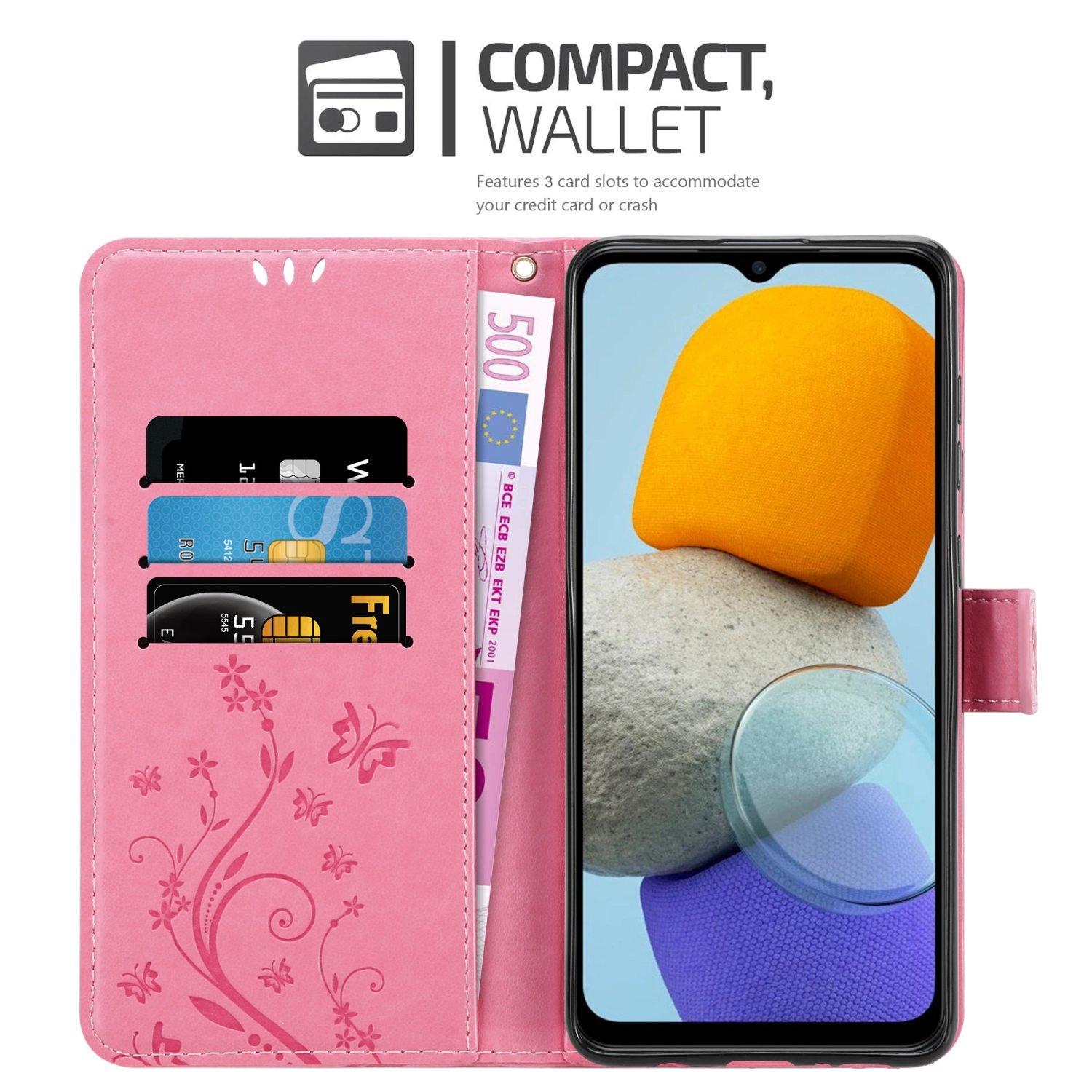 Cadorabo  Hülle für Samsung Galaxy M23 5G Blumen Design Magnetverschluss 