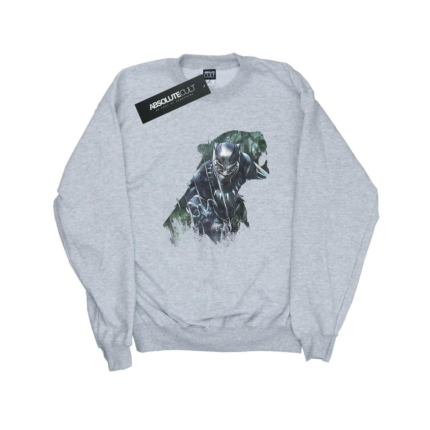 Image of Black Panther Wild Silhouette Sweatshirt Damen Grau S