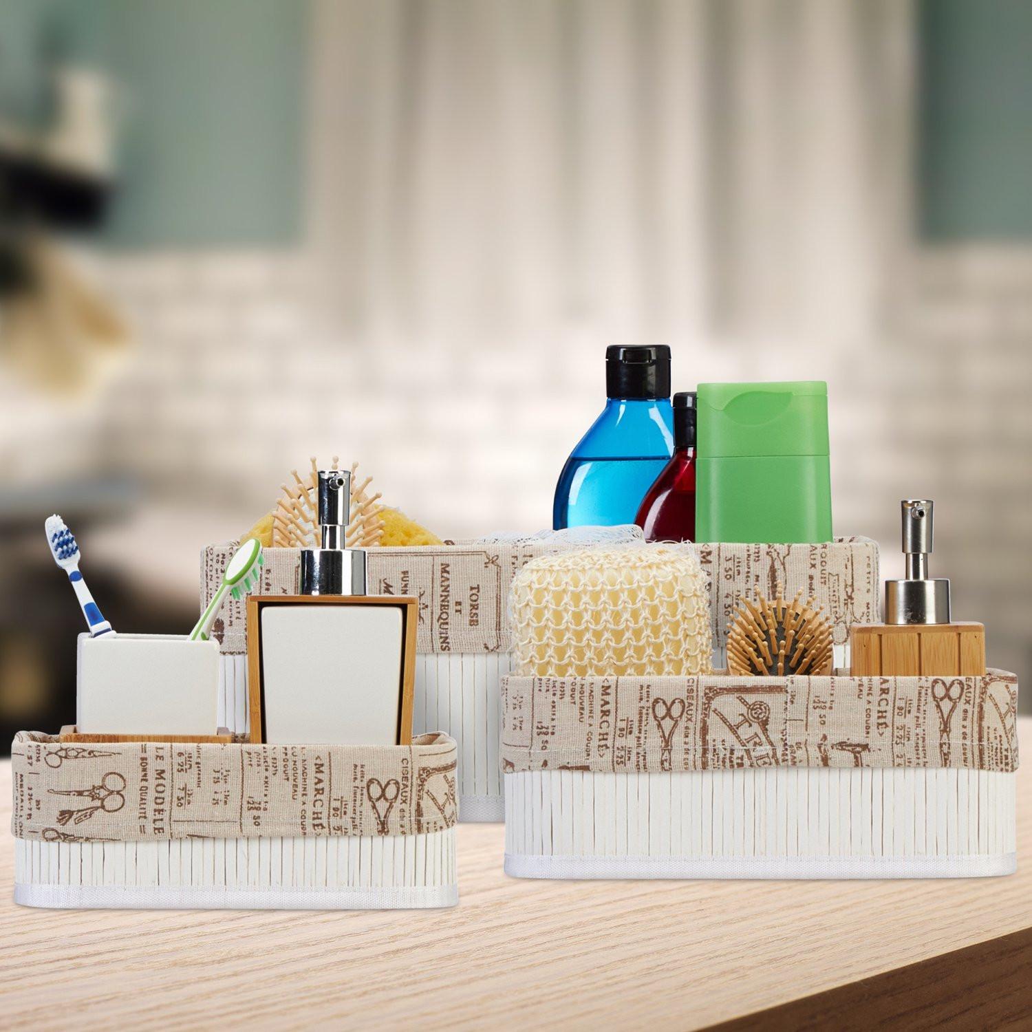 Northio Aufbewahrungskorb aus Bambus - 3er-Set  