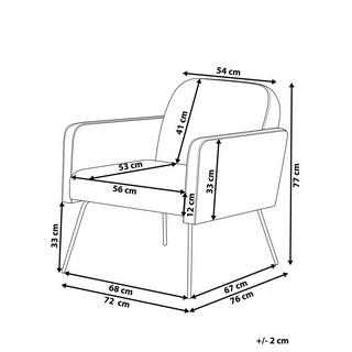 Beliani Fauteuil en Velours côtelé Rétro NARKEN  