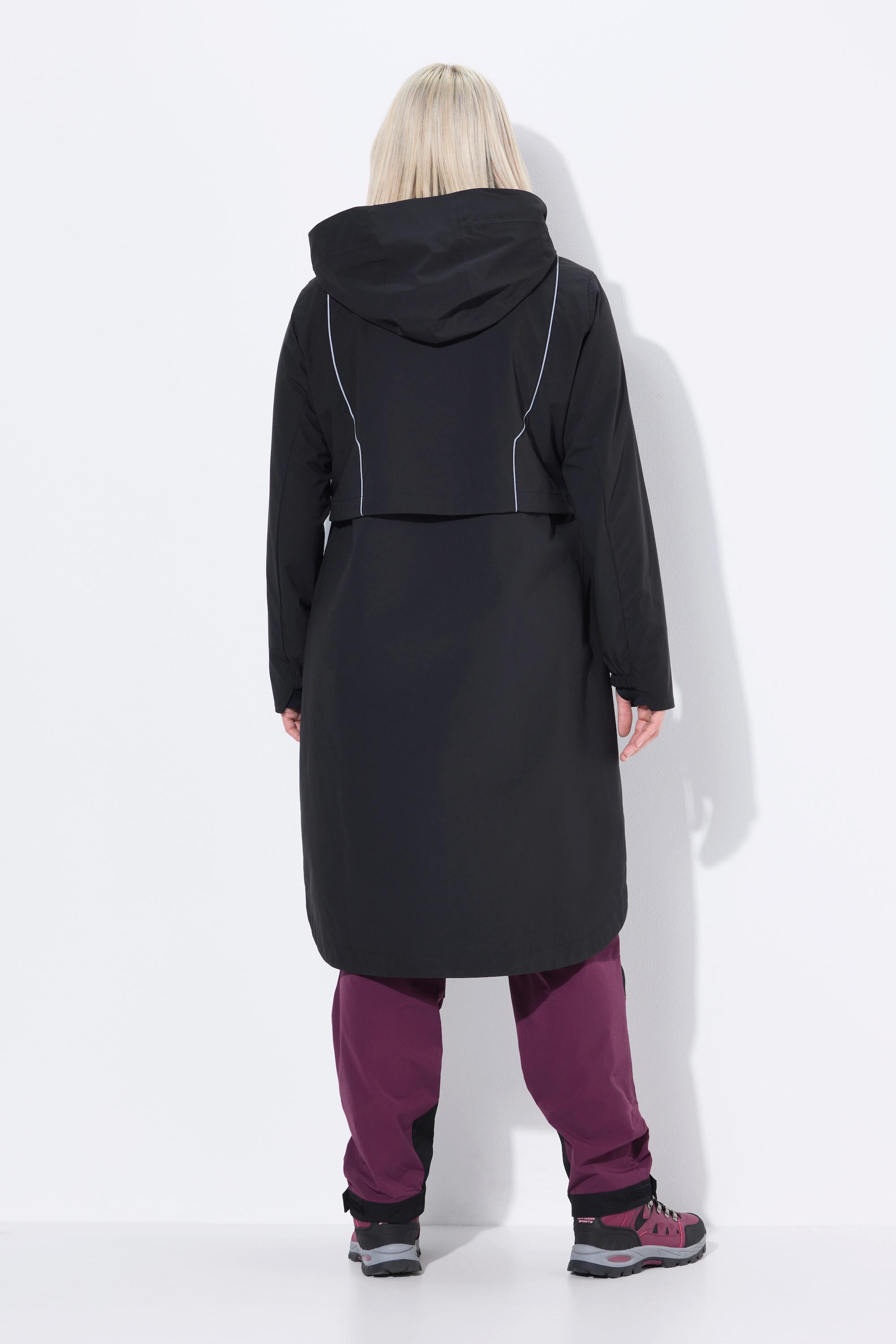 Ulla Popken Funktionsjacke wasserdicht Kapuze Zipptaschen  