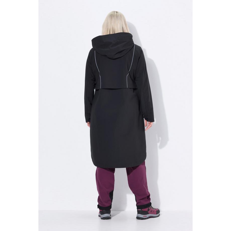 Ulla Popken Veste fonctionnelle imperméable capuche poches zippées  