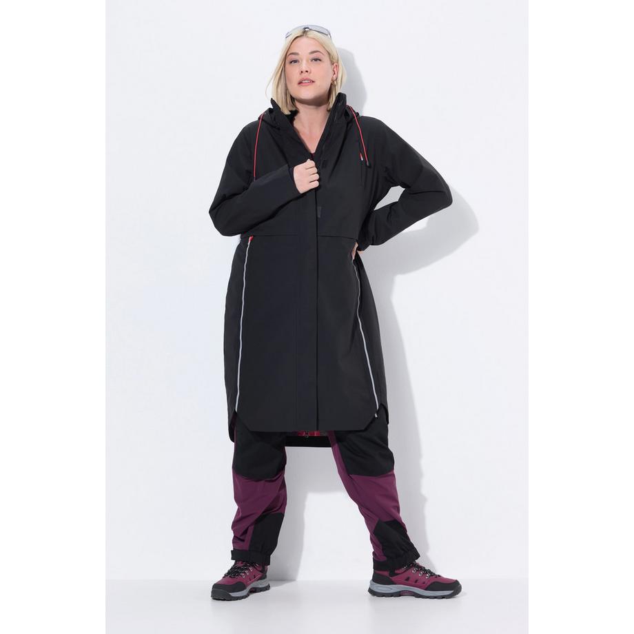 Ulla Popken Veste fonctionnelle imperméable capuche poches zippées  