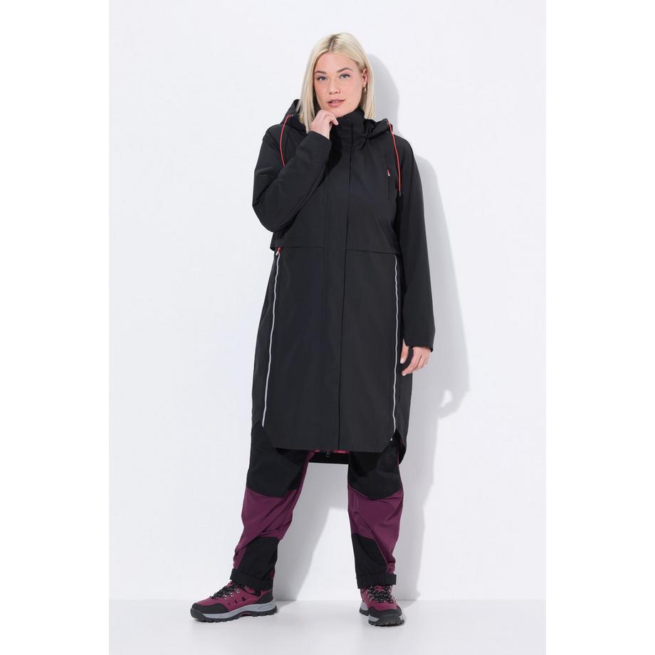 Ulla Popken Veste fonctionnelle imperméable capuche poches zippées  
